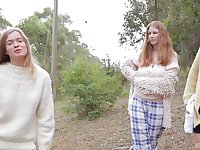 Group fucking with lovely darlings in the forest - Chloe B & Jane