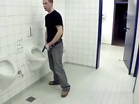 Kroussibo Jerk Off and SelfSuck in Public Toilet #1