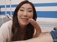 Hard dick pulsates for asian horny MILF Nicole Doshi