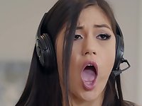 Chick interrupts her girlfriend from carrying-on video games