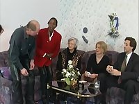Group sex adjacent to cute girls in stockings coupled with hardcore action