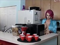 StepMILF seduces her stepson in moistness fighting
