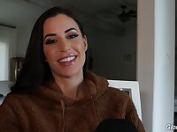 Wonderful looking and smiling Gia DiMarco and her kinky interview