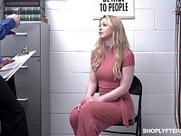 Hot milf Sunny Lane is fucked in mouth and pussy for shoplifting
